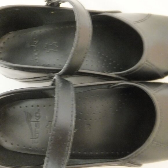 Dansko Shoes EU 38 US 7.5-8 Black Mary Janes Marcelle Leather - Picture 7 of 9